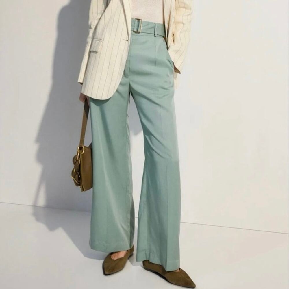 Matthew Bruch Belted Wide Leg Trouser Size 2